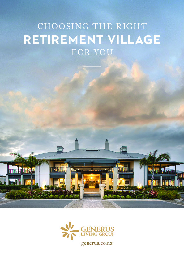 View the brochure above to help you choose a Retirement Village that is right for you.